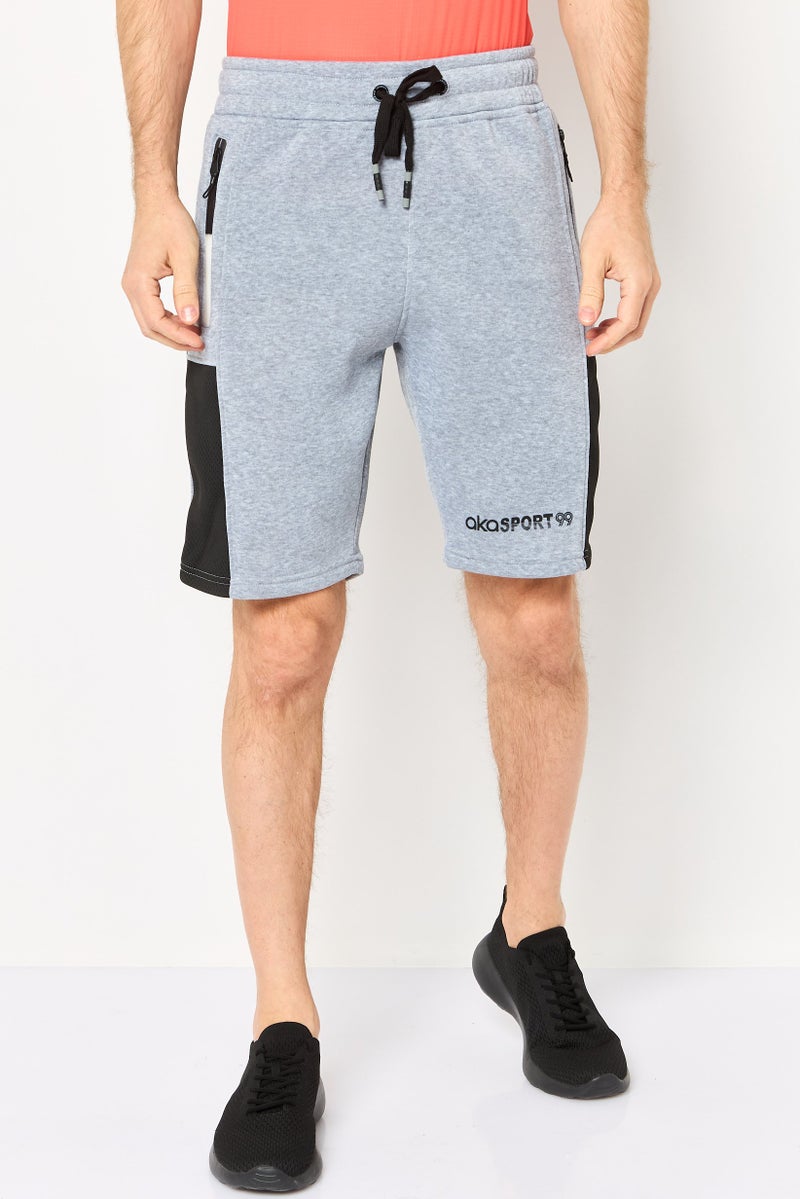 Akademiks Men Sportswear Fit Outdoor Shorts, Grey - Image 1