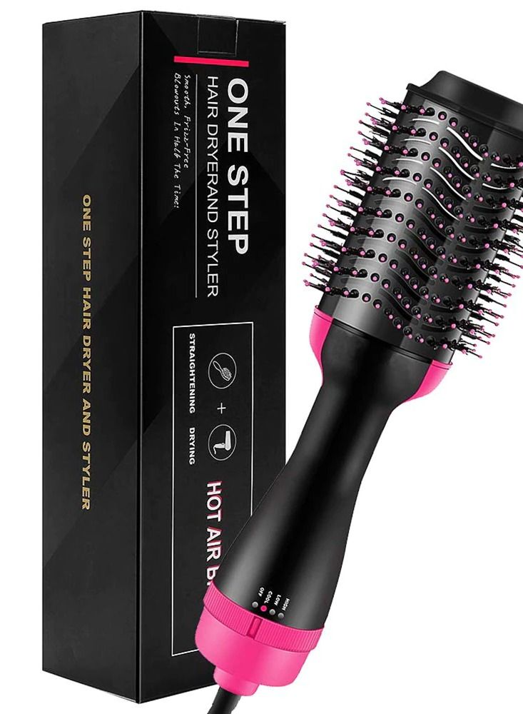 One Step Hair Dryer Brush, Hot Air Brush,Hair Volumizer for Drying & Straightening & Curling, 3 in 1 Brush Blow Dryer Styler for Rotating Straightening, Curling, Salon Negative Ion Ceramic Dryer Brush - Image 2