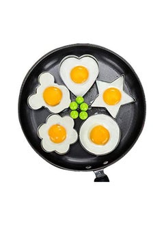 General 5PCS stainless steel egg ring - non-stick egg and pancake mold set for multi-purpose kitchen use, ideal for fried eggs and special-shaped pancakes  - Image 1