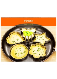 General 5PCS stainless steel egg ring - non-stick egg and pancake mold set for multi-purpose kitchen use, ideal for fried eggs and special-shaped pancakes  - Image 2