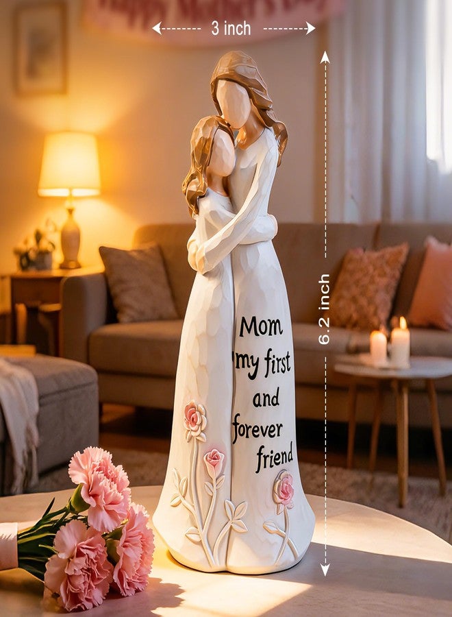 Yixiang Birthday Gifts for Mom, Mom Birthday Gifts from Daughter, 6.2" Handmade Figurine Gift for Mother and Daughter Sculptures Hand-Painted Keepsake Meaningful - Image 3