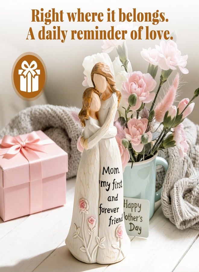 Yixiang Birthday Gifts for Mom, Mom Birthday Gifts from Daughter, 6.2" Handmade Figurine Gift for Mother and Daughter Sculptures Hand-Painted Keepsake Meaningful - Image 4
