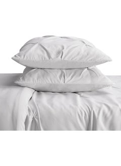 Serta SERTA Simply Clean Ultra Soft 3 Piece Hypoallergenic Stain Resistant Pleated Duvet Cover Set, Full/Queen, Grey  - Image 3
