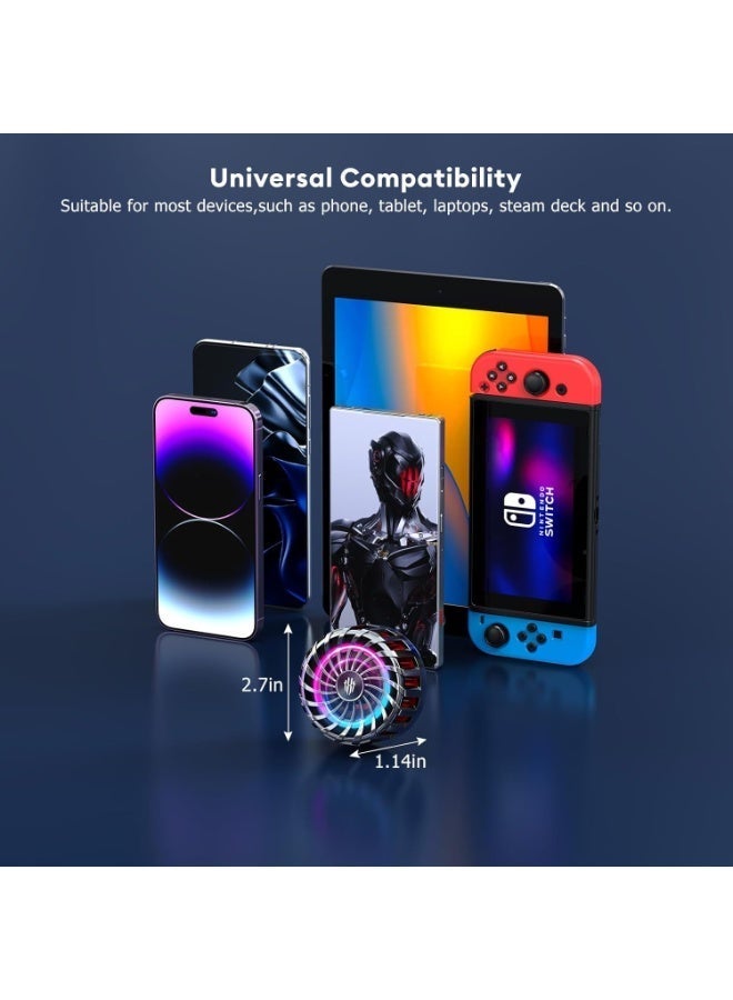 Nubia Red Magic Phone Cooler RedMagic 4 Pro Magnetic Phone/Tablet Cooler –27W Ultra-Cooling Gaming Fan with Graphene Heatsink, Magnetic Mount – Cooling Fan For Smartphones, Tablets, iPad & Steam Deck (Perfect for PUBG Mobile, COD & More) - Image 5