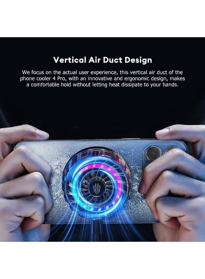 Nubia Red Magic Phone Cooler RedMagic 4 Pro Magnetic Phone/Tablet Cooler –27W Ultra-Cooling Gaming Fan with Graphene Heatsink, Magnetic Mount – Cooling Fan For Smartphones, Tablets, iPad & Steam Deck (Perfect for PUBG Mobile, COD & More) - Image 3