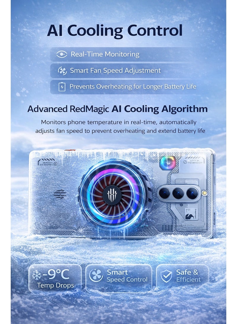 ريد ماجيك مبرد هاتف ريد ماجيك 4 برو المغناطيسي مصمم خصيصًا لمحبي الألعاب مثل ببجي موبايل وكول أوف ديوتي، مزود بمروحة تبريد فائقة بقدرة 27 واط، ومشتت حراري من الجرافين لتبديد الحرارة بكفاءة عالية. يتم تثبيته بسهولة يأتي مع لوحة مغناطيسية للتثبيت المباشر على الأجهزة من الخلف . يدعم الهواتف الذكية، الأجهزة اللوحية، ريدماجيك استرا، الآيباد، وحتى أجهزة Steam Deck. مثالي لتقليل حرارة الجهاز أثناء جلسات اللعب المكثفة. - Image 3