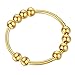 Jacruces 925 Sterling Silver Rings Anxiety Rings Fidget Ring for Women Men 14k Gold Plated Spinner Thumb Ring with Beads Spinning Stress Relief Anxiety Fidget Jewelry Ideal Gift Size 8 - Image 3