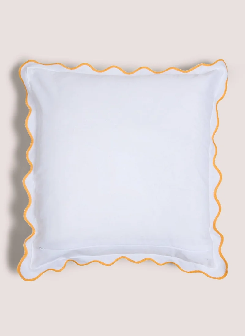 Matalan White Orange Cushion