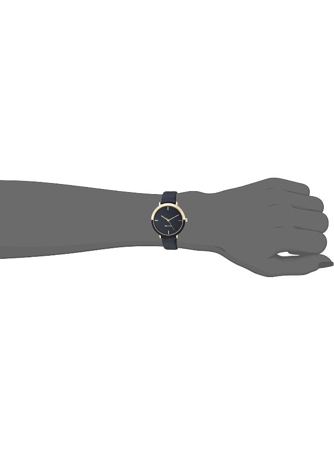 Nine West Women's Gold-Tone and Black Strap Watch - Image 5