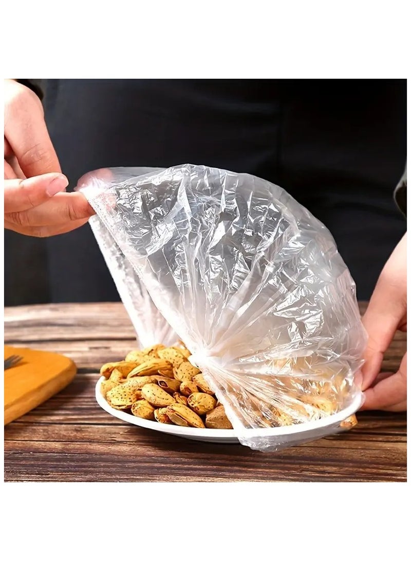 100 Piece Disposable Fresh-keeping Film, Household Food Grade Kitchen Refrigerator Leftover Rice Fruit Food Plastic Sealed Fresh Cover, Anti-odor Leak-Proof Dust-proof Freezer Cover, Refrigerator Fresh Keeping Cover, Kitchen Accessories  - Image 5