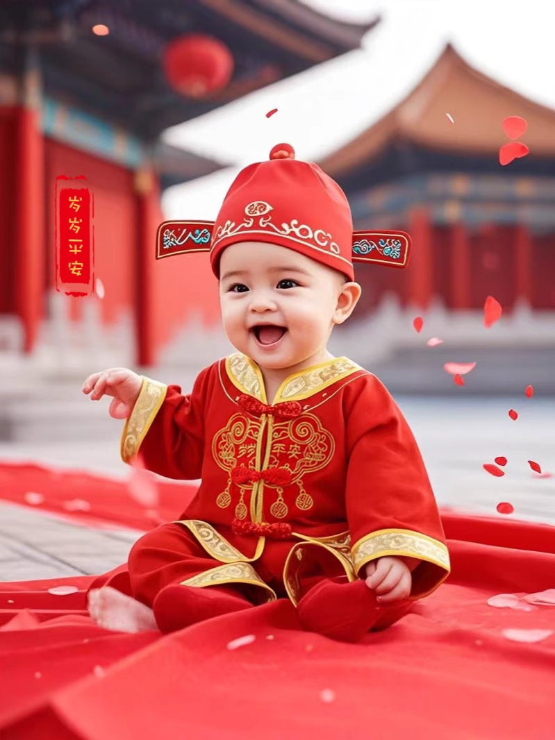 One-Year-Old Clothing Female Treasure Catches Zhou Baby One-Year-Old Clothing Boys Tang Clothing Outside The Birthday Summer - Image 4