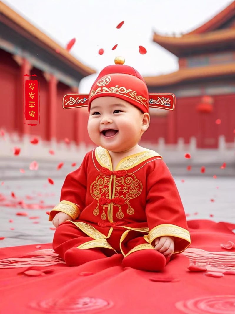 One-Year-Old Clothing Female Treasure Catches Zhou Baby One-Year-Old Clothing Boys Tang Clothing Outside The Birthday Summer - Image 2