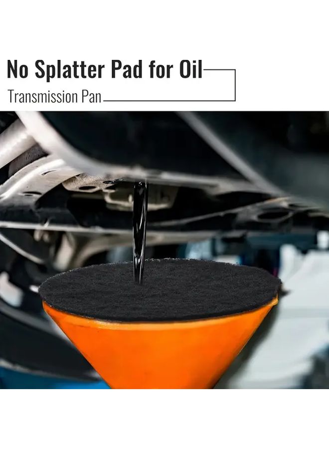 3pcs Oil Pan Splash Guard 14.96x14.96 Inch Round Oil Change Mat Suitable For Car Oil Change Transmission Oil Drain Pan Black Heat Resistant Splash Guard - Image 5