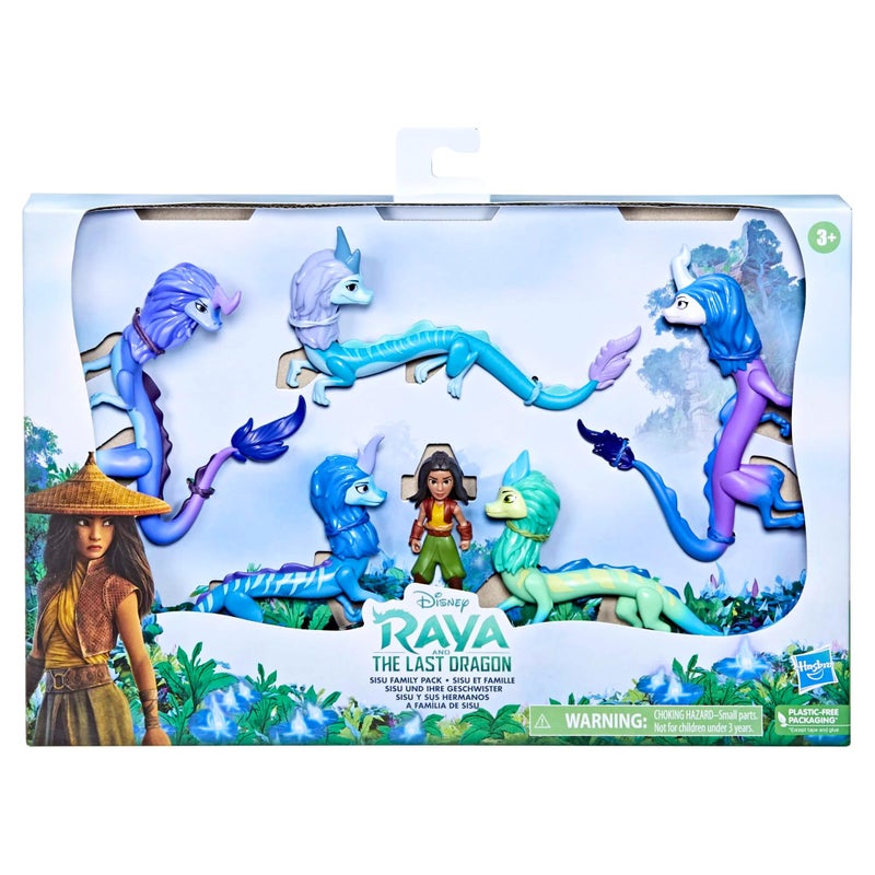 Disney Princess Raya and The Last Dragon Sisu Family Pack Includes 5 Dragon Toys and Raya Doll Toys for Kids 3 and Up - Image 2