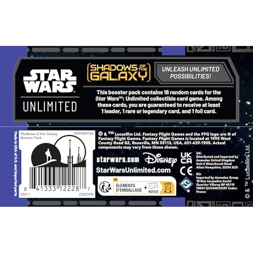Asmodee Star Wars: Unlimited TCG Shadows of The Galaxy Booster Display (Set of 24 Booster Packs) - Trading Card Game for Kids & Adults, Ages 12+, 2+ Players, 20 Min Playtime - Image 4