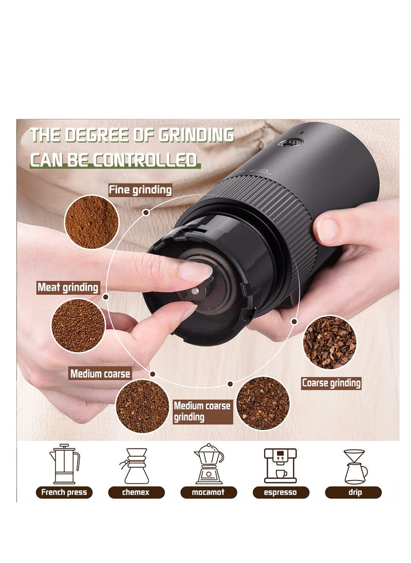 0TO1 TECH Automatic Coffee Grinder, Portable Automatic Coffee Grinder With Multiple Grinding Settings, Adjustable Burr Mill for Office Travel And Camping  - Image 3