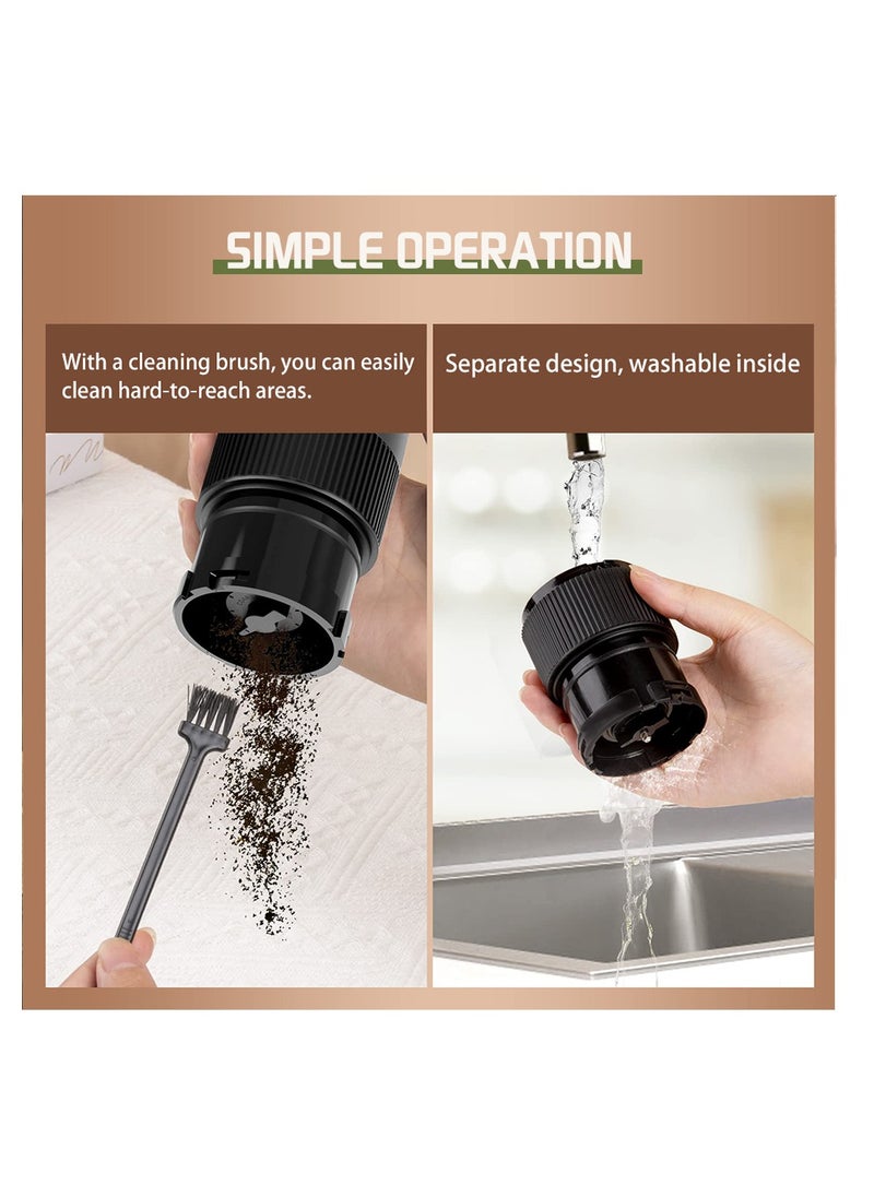 0TO1 TECH Automatic Coffee Grinder, Portable Automatic Coffee Grinder With Multiple Grinding Settings, Adjustable Burr Mill for Office Travel And Camping  - Image 4