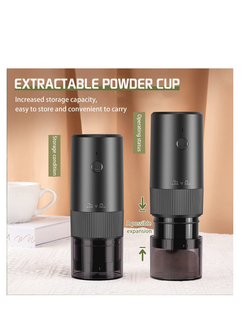 0TO1 TECH Automatic Coffee Grinder, Portable Automatic Coffee Grinder With Multiple Grinding Settings, Adjustable Burr Mill for Office Travel And Camping  - Image 5