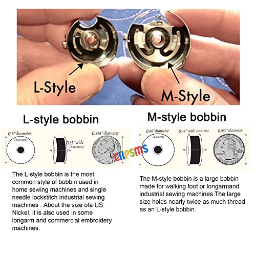 CKPSMS Brand -Bobbin Case Springs (No-Back-Lash) Work for M Style Bobbin case with Diameter 1"(25.4mm) Compatible with/Replacement for JUKI Brand Singer Brand Walking Foot Type Sewing Machine(20PCS) - Image 4