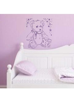 Usnyabni Stencils for Walls: Teddy Bear Stencil, 6.5 x 6.5 inch (S) - Fluffy Tatty Scruffy Teddy Scarf Stars Kids Design Big Childs Room Stencils for Painting Template  - Image 4