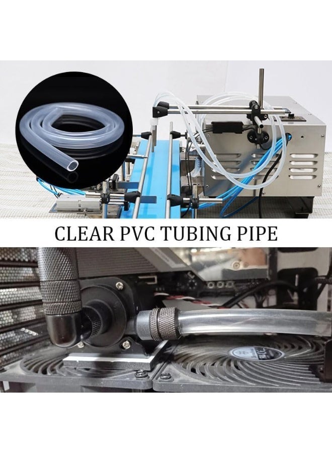 أنبوب خرطوم شفاف PVC 1/4 بوصة، أنبوب مرن شفاف، خرطوم مياه PVC شفاف بطول 10 ياردات، صنع في تايوان، أنابيب بلاستيكية متعددة الأغراض للمياه والهواء والصرف الصحي وحوض السمك والاستخدام العام - Image 3