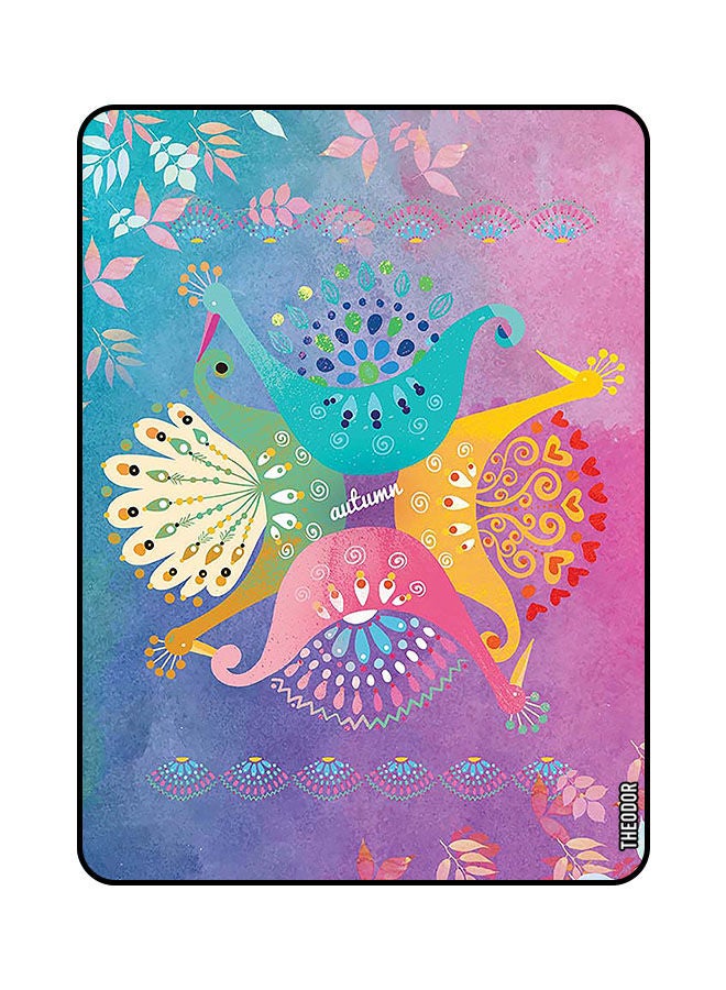 Theodor Protective Flip Case Cover For SAMSUNG GALAXY TAB S8 PLUS Autumn peacock design - Image 1