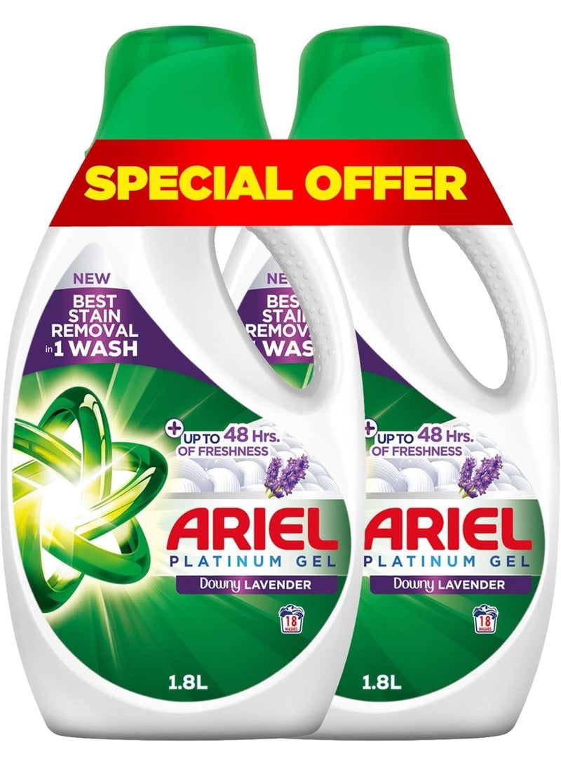 Ariel Lavender Freshness Laundry Detergent Power Gel 1.8 x 2, Dual Pack - Image 4