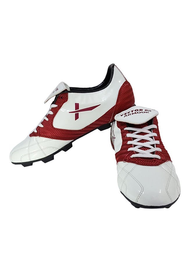 Vector X Armour Football Shoe ( White-Maroon, 6 UK) | Soccer | PVC| Cleats and studs - Image 3
