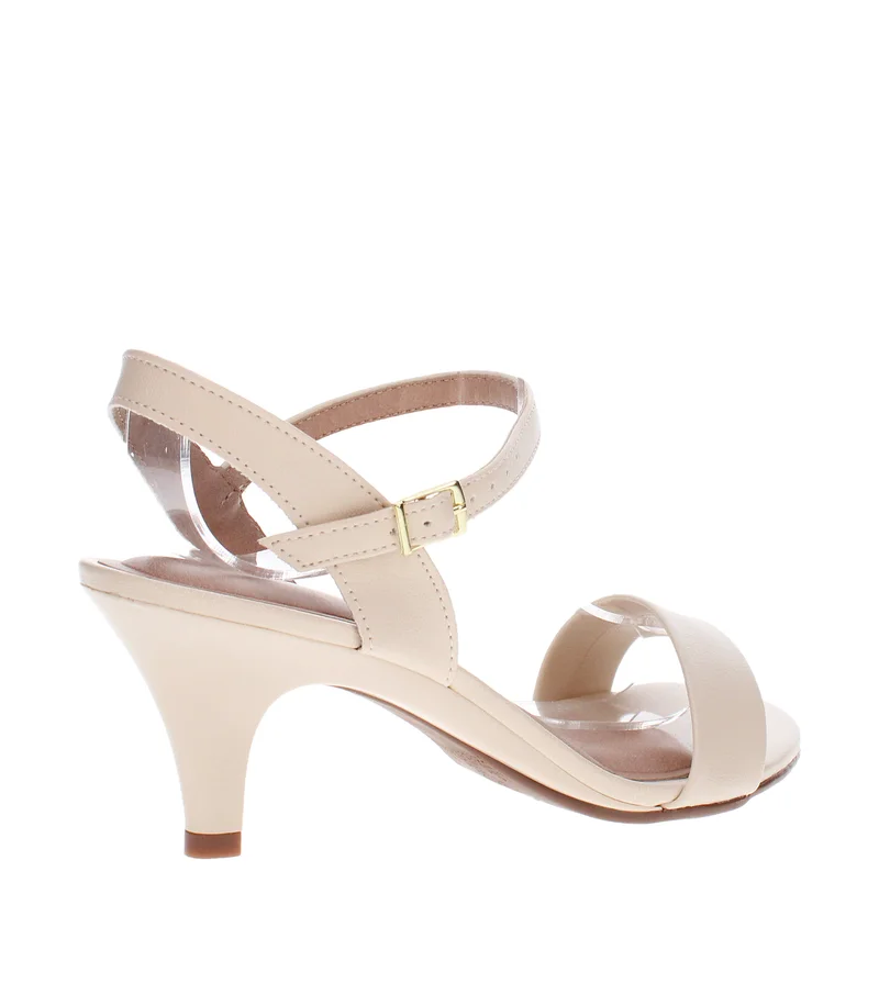 Beira Rio  Beira Rio Ladies Low Heel Sandals Cream | Made In Brazil for Women | Best Price UAE