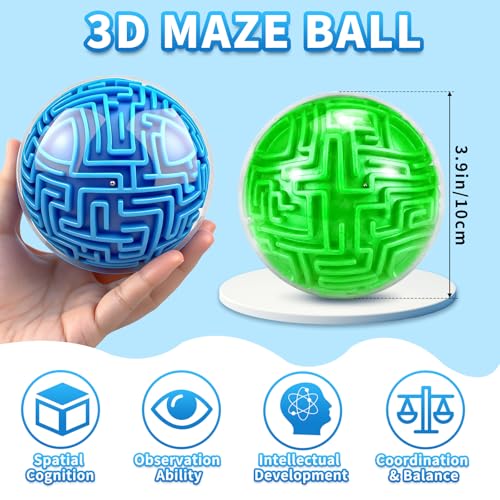 Hymaz 3D Puzzle Maze Ball Memory Sequential Gravity Cube Balls Educational Toys for Kids Teens Adults Hard Challenges Game Lover Tiny Balls Brain Teasers Game Gifts - Image 5
