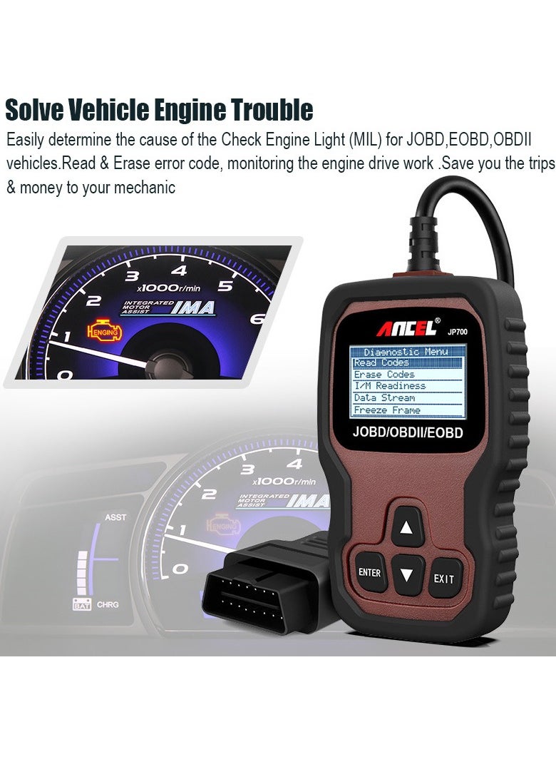 Ancel - JP700 EOBD OBDII OBD JOBD Engine Code Reader Scanner - Image 1