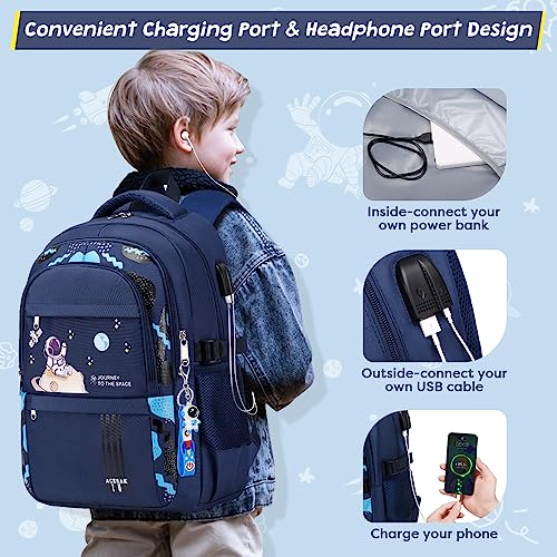 ACESAK Backpack for Boys - Boy Backpack Schoolbag for Boys Kids Children Teens Girls Elementary Middle School Bags, Waterproof Lightweight Kids Bookbag Backpacks Casual Daypack with Lunch Bag Set - Image 4