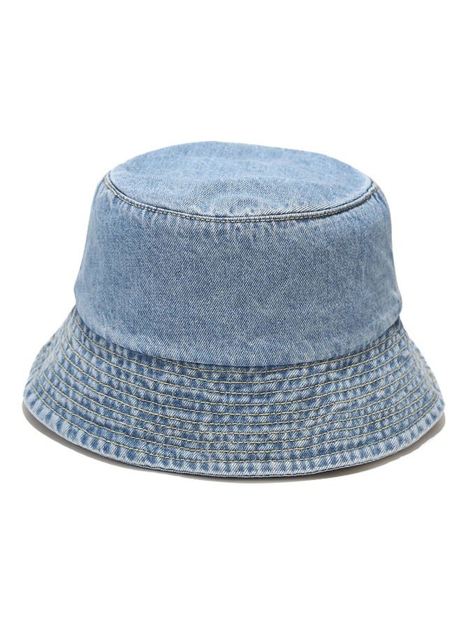Umeepar Unisex Cotton Packable Denim Bucket Hat Beach Sun Hat for Men Women (Light Blue) - Image 1