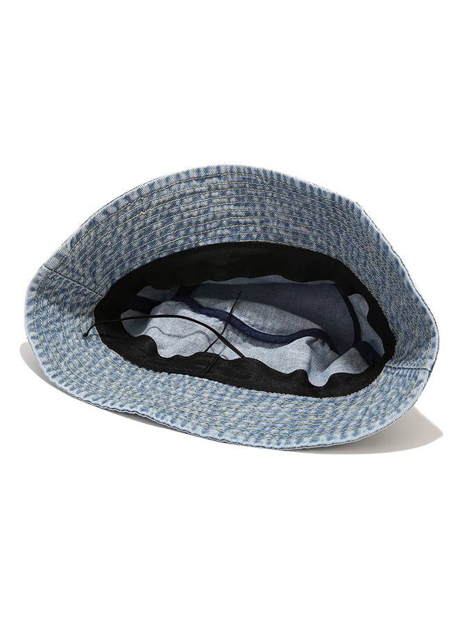 Umeepar Unisex Cotton Packable Denim Bucket Hat Beach Sun Hat for Men Women (Light Blue) - Image 5