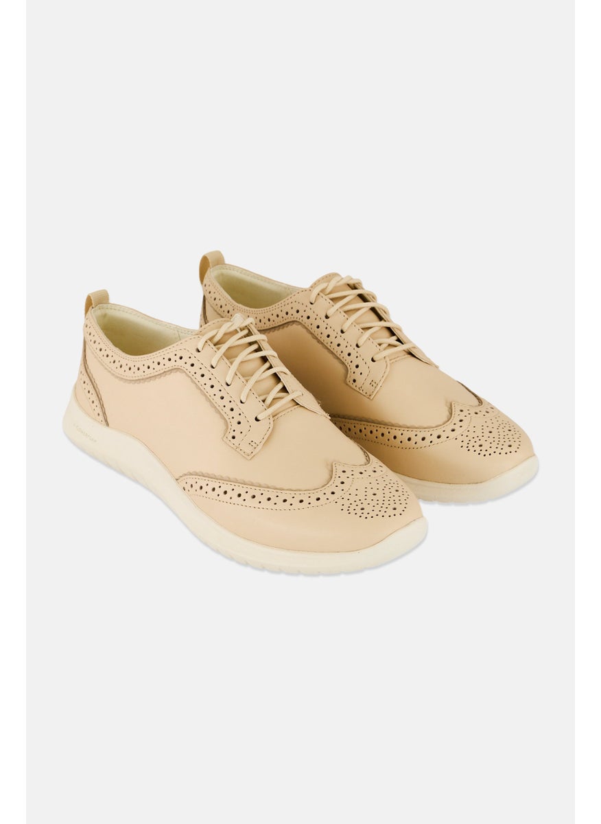 COLE HAAN Women ZG Meritt Wing Oxfrd Medium Lace Up Shoes, Beige  - Image 1