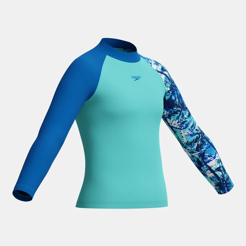 speedo Kids' Printed Swimming Rashguard