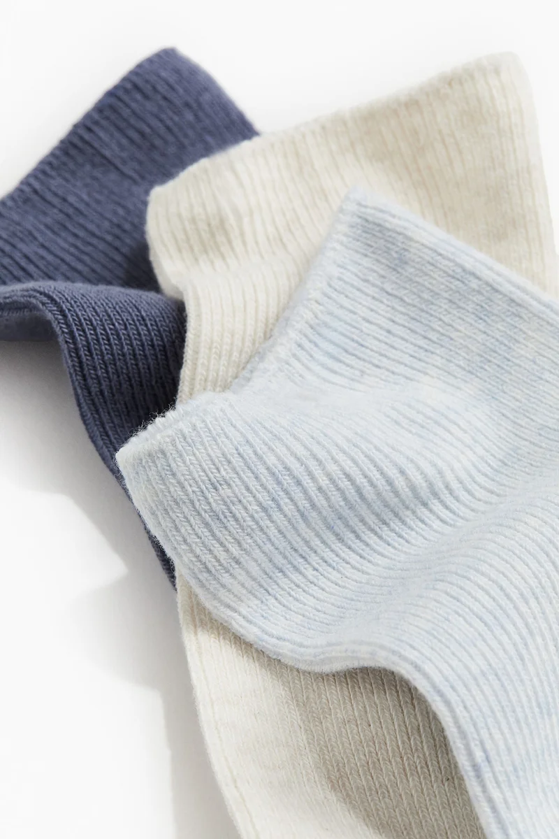 H&M 3-Pack Ribbed Socks