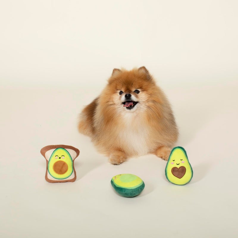 Fringe Studio Squeaker Pet Toy Set, Set of 3, Avocado (289434) - Image 3
