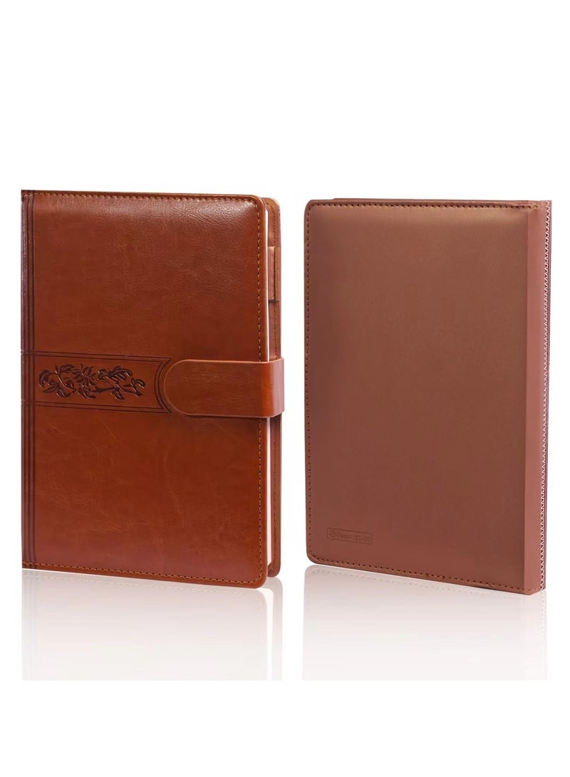 Leather Ruled Notebook Journal 300  with Pen Loop Journals for Writing,Travel,Business,Work School,College Ruled Notebooks for Note Taking, Diary Notepad (brown) - Image 4