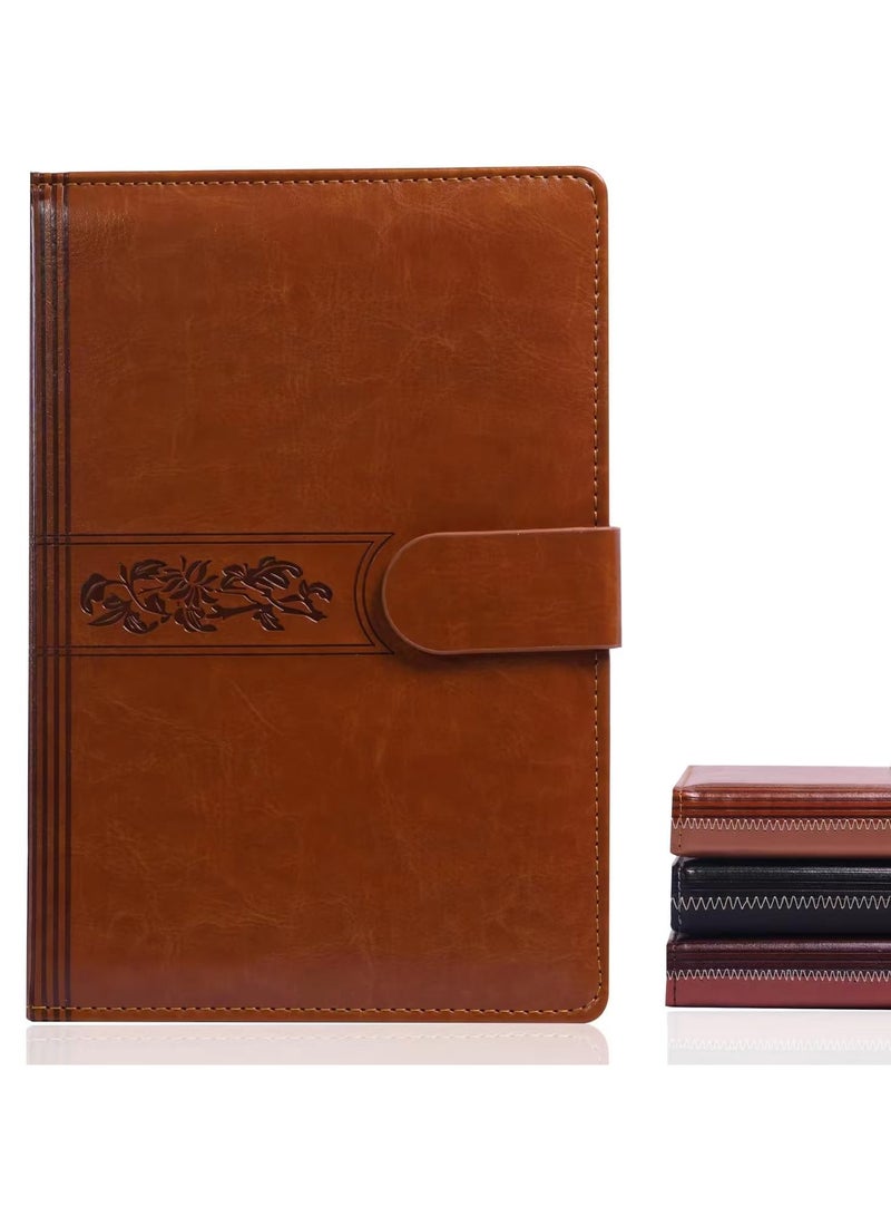 Leather Ruled Notebook Journal 300  with Pen Loop Journals for Writing,Travel,Business,Work School,College Ruled Notebooks for Note Taking, Diary Notepad (brown) - Image 1