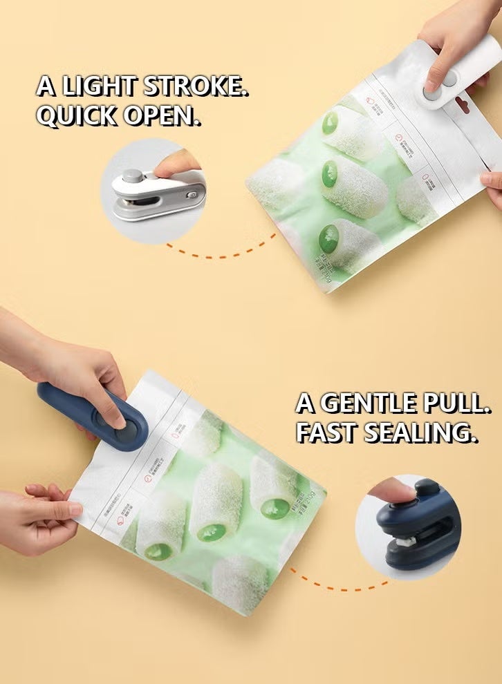 Raxoom 2-in-1 Mini Bag Sealer & Cutter – Portable Rechargeable Heat Sealer for Plastic Bags, Snack & Chip Bag Sealing Machine, Vacuum Food Storage Sealer for Freshness Preservation - Image 2