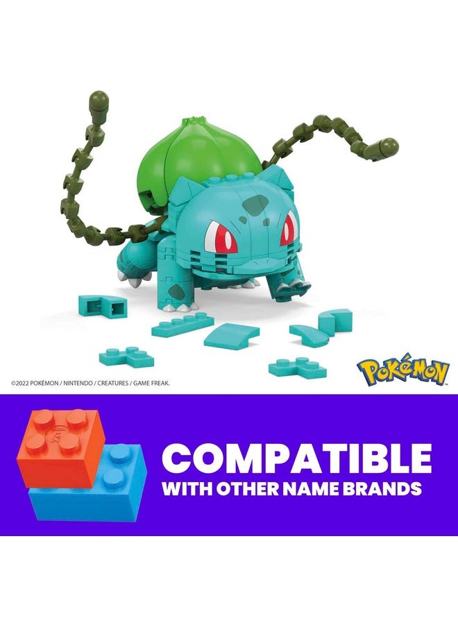 Mega Brands MEGA Pokémon Building Toys Set Build & Show Bulbasaur with 175 Pieces, Articulated and Poseable, 4 Inches Tall, for Kids  - Image 5