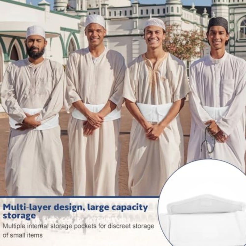 2 Pack Ahram Ihram Belt for Hajj Umrah Muslim Waist Pouch Bag with Buckle Adjustable for 29 50 Travel Pilgrimage Essential - Image 4