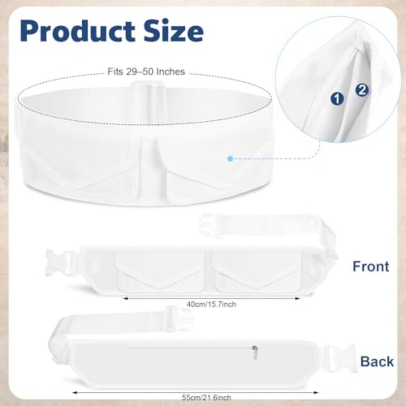 2 Pack Ahram Ihram Belt for Hajj Umrah Muslim Waist Pouch Bag with Buckle Adjustable for 29 50 Travel Pilgrimage Essential - Image 2