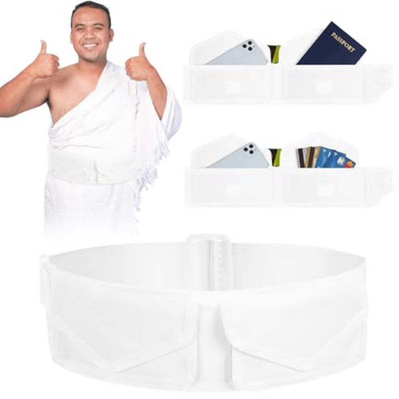 2 Pack Ahram Ihram Belt for Hajj Umrah Muslim Waist Pouch Bag with Buckle Adjustable for 29 50 Travel Pilgrimage Essential - Image 1