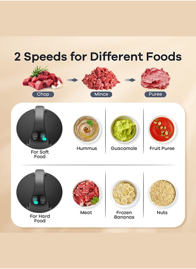 LAC - 8L Large Capacity Electric Meat Grinder Stainless Steel Chopper 2 Speeds Meat Mincer Food Processor Elegant Slicer With Integrated 4-Sharp Blades And Child Safety Lock - Image 1