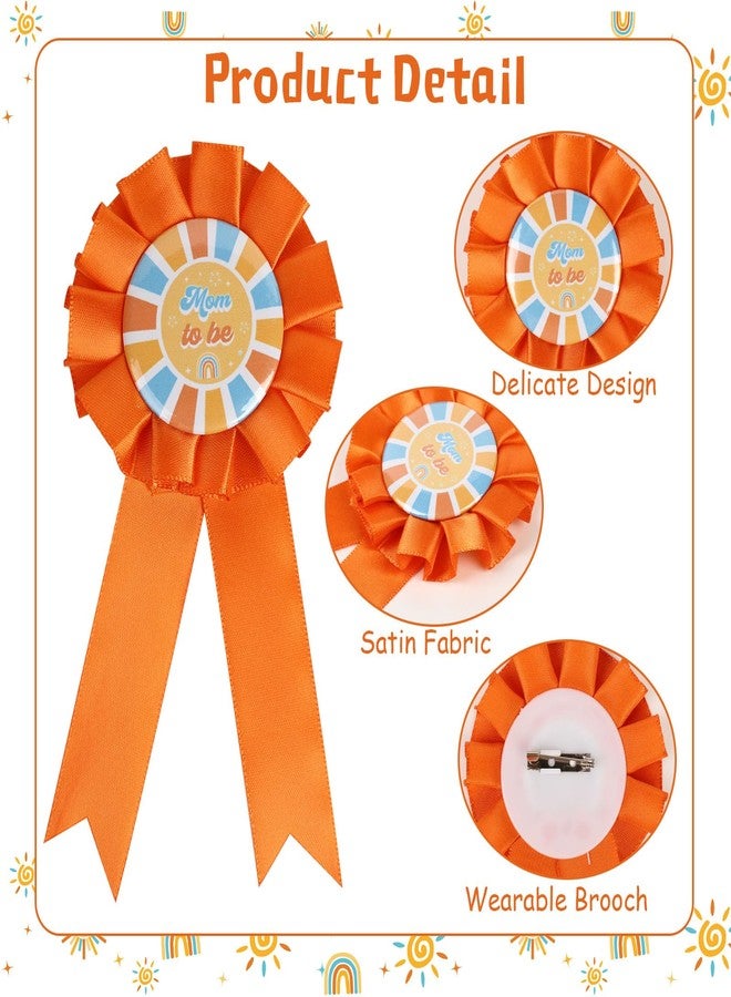 Serencatcher Here Comes the Son Baby Shower Decorations, Sunshine Baby Shower Party Favors Blue Mom Dad to be Pin Flower Crown for Boho Groovy Sunshine Gender Reveals Party Favors - Image 3