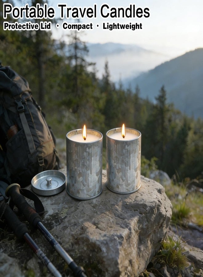 Jayhanvoe Citronella Candles Outdoor, 2 Pack 8oz Each, Natural Soy Wax with Citronella Oil, Long-Lasting 60H Burn Time, Silver Tin Candle Set for Patio, Garden, Deck, Backyard, Camping, Summer Nights - Image 5