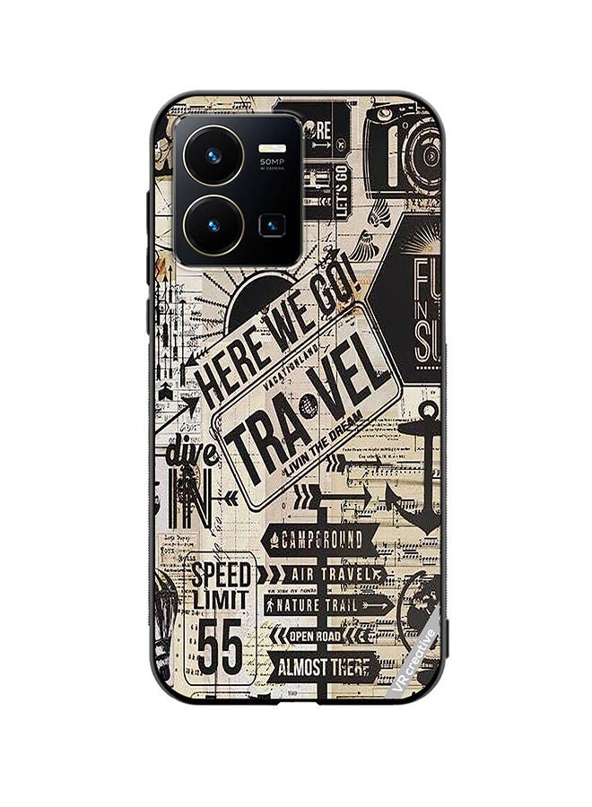 Protective Case Cover For Vivo Y35 Here We Go Travel Design Multicolour