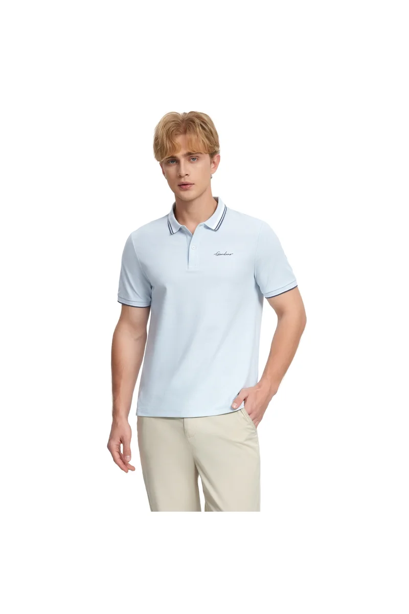 GIORDANO Men's Silver Polo Shirt